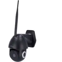 Nivian NVS-IPC-0S2B Full HD 3MP zwarte WiFi PT camera voor buiten met IR nachtzicht, auto tracking, microSD en 2-weg audio op Tuya app
