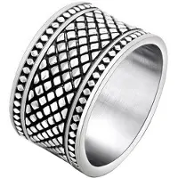 Mendes Brede edelstaal heren ring Celtic-20mm