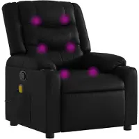 vidaXL Massagestoel van zwart kunstleer