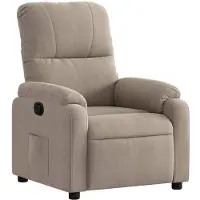 vidaXL Fauteuil verstelbaar microvezelstof taupe