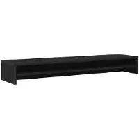 vidaXL Monitorstandaard 100x24x13 cm spaanplaat zwart eikenkleurig