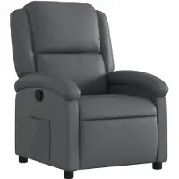 vidaXL Relaxfauteuil grijs kunstleer