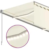vidaXL Handmatige zonnetent met zonne-energie ledverlichting 3 x 2,5 m