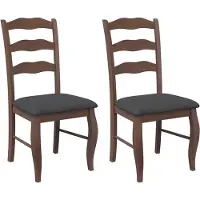 vidaXL Eetkamerstoelen met kussens 2 stuks bruin massief hout rubber