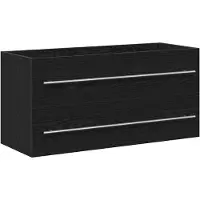vidaXL Badkamerwastafelkast Zwart Eiken 100x38,5x48 cm Bewerkt Hout