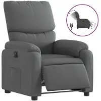 vidaXL Fauteuil elektrisch verstelbaar stof donkergrijs