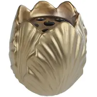 Ottosimon Vaas Tulip mat goud aardew 15x15x16,4cm