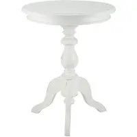 CLP Wiva Bijzettafel - Rond - 50x50 cm - antiek/wit