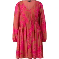 Comma Jurk bruin / pink