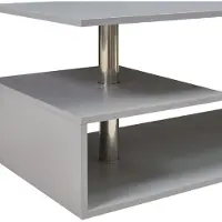 En.casa Salontafel Haarlem rechthoekig lichtgrijs 90x50x41 cm []