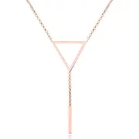 Cilla Jewels Dames ketting Edelstaal Verguld rose Driehoek Staaf