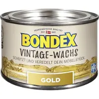 Bondex Vintage Wax Metallic Gold 0,25 L voor 6 m² | Creatieve interieurinrichting | Antiek/shabby chic effect | Verzorgt en beschermt | Zijdeglans | Meubelwas | Houtwas