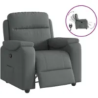vidaXL Relaxfauteuil donkergrijze stof