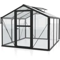 Vitavia Tuinkas Kit Deimos 8500 - Aluminium Glas En Polycarbonaat - 10mm - 327,5x260,3x114cm - Zwart