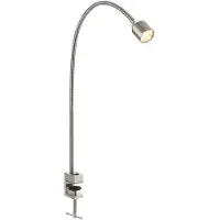 LINDBY Klemlamp Hanilo, alu / grijs / zink, Werkkamer / Kantoor, Aluminium, Modern, Klemlamp