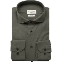 Profuomo Slim Fit Flanellen Overhemd groen, Effen