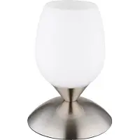 Globo Tafellamp Kuwaita Nikkel Met Wit Glas