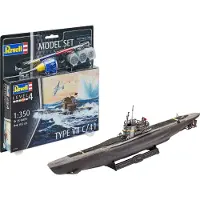 Revell 65154 - Modelbouwpakket - Type VII C/41 onderzeeër 1:350 - Inclusief verf en lijm (35 onderdelen)