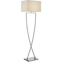 LUCANDE Vloerlamp Evaine, wit / opaal, Woon-/ Eetkamer, metaal, Modern, vloerlamp