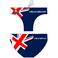 Turbo England-great Britain Swimming Brief Blauw L Man