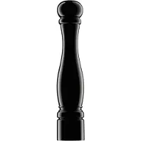 WMF Zoutmolen Pepermolen Groot 40cm Keramische Molen Hout Gelakt Hoogglans, Pepermolen + zoutmolen, Zwart