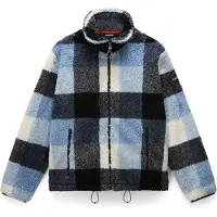Napapijri Fleece jas 'Montepiana' blauw / zwart / wit