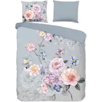 Good Morning Dekbedovertrek Flanel Elena - grey 240x200/220cm