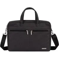 Canvas Artisan Aktetas 16 Inch - Laptoptas met Schouderriem - Laptophoes - Laptop Sleeve met Handvat - Donkergrijs