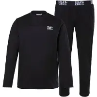 Men Plus Pyjama lang zwart