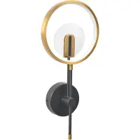 Beliani SAMBRE - LED wandlamp - Zwart/Goud - Aluminium