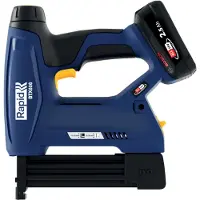 Rapid BTX606 accu tackerset, LCD-display, LED werklamp vooraan, 6-traps aandrijfkracht, incl. Bosch oplaadbare accu