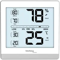 Technoline thermometer - WS 9470 - 118x118x24mm - wit/zilver - TL-WS9470