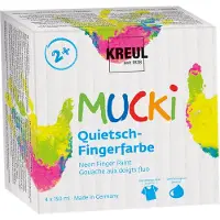 Kreul 2317 Vingerverf setje Squeaky Colors 4 x 150 ml
