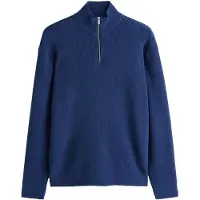 Next Regular fit geribde chenille trui met korte rits