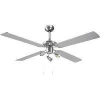 WESTINGHOUSE Princess Euro-ventilator met 3-lamps, zilver/grafiet - , Princess Euro, Grijs, Woonkamer, Hout