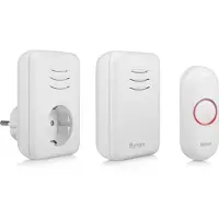 Byron DBY-22316 - Deurbel Draadloze set - 150m Bereik - IP44 waterdicht - Wit