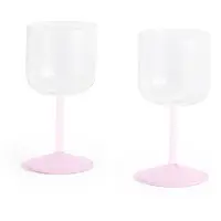 HAY Wijnglas Tint Wine Glass Clear, Jade Light Pink And Light Pink (Set van 2)