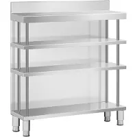 Royal Catering Barwerktafel - roestvrij staal - 100 x 30 x 105 cm -