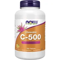 Now Vitamine C-500 Chewables - 100 lozenges - Orange