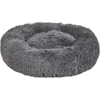 Beliani KULU - Dierenbed - Donkergrijs - 60 cm -Nepbont