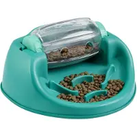 Nina Ottoson van Nina Ottosson Dog Spin N' Eat Hondenpuzzel en Slow Feeder Niveau 2 Intermediair Verrijkingsspeelgoed Groen