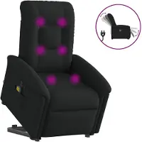 vidaXL Sta-op-massagestoel elektrisch verstelbaar stof zwart