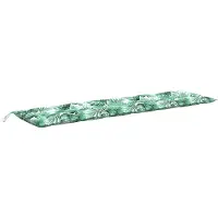 vidaXL Tuinbankkussen met bladpatroon, 200x50x7 cm, Oxfordstof
