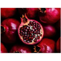 PosterMonkey Poster 160x120 cm - Granaatappel - Rood - Fruit - Posters - Kamer decoratie - Wanddecoratie woonkamer - Muurdecoratie slaapkamer XXL