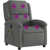 vidaXL Massagestoel Donkergrijze Stof