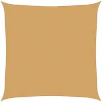 vidaXL Zonnezeil 160 g/m² vierkant 2,5x2,5 m HDPE zandkleurig
