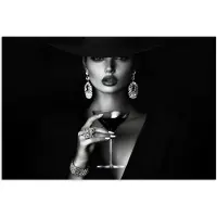 PosterMonkey Poster 180x120 cm - Vrouw - Cocktail - Chic - Posters - Kamer decoratie - Wanddecoratie woonkamer - Muurdecoratie slaapkamer XXL