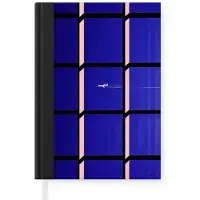 MuchoWow Notitieboek - Schrijfboek - Vliegtuig - Ruiten - Blauw - Rechthoekig - Notitieboekje klein - A5 formaat - Schrijfblok