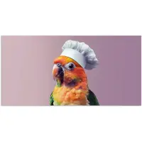 PosterMonkey Poster 40x20 cm - Papegaai - Koksmuts - Nieuwsgierig - Vogel - Posters - Wanddecoratie keuken - Muurdecoratie woonkamer - Decoratieve accessoires - Kamer muur decoratie