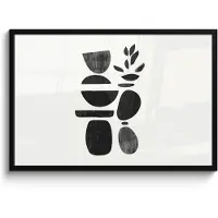 PosterMonkey Poster in lijst - Fotolijst 90x60 cm - Posters - Japandi - Zwart - Abstract - Posterlijst zwart - Decoratie - Wanddecoratie woonkamer - Muurdecoratie slaapkamer